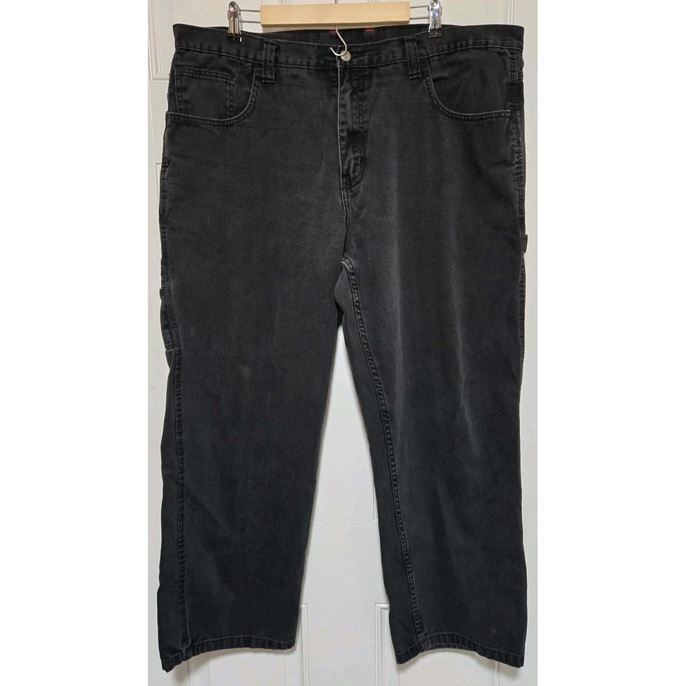 Craftsman Pants Jeans Black Mens Size 42x29 Carpenter Workwear